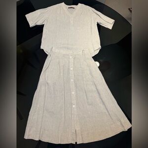Comptoir Des Cotonniers (French Brand) Gray Midi Set